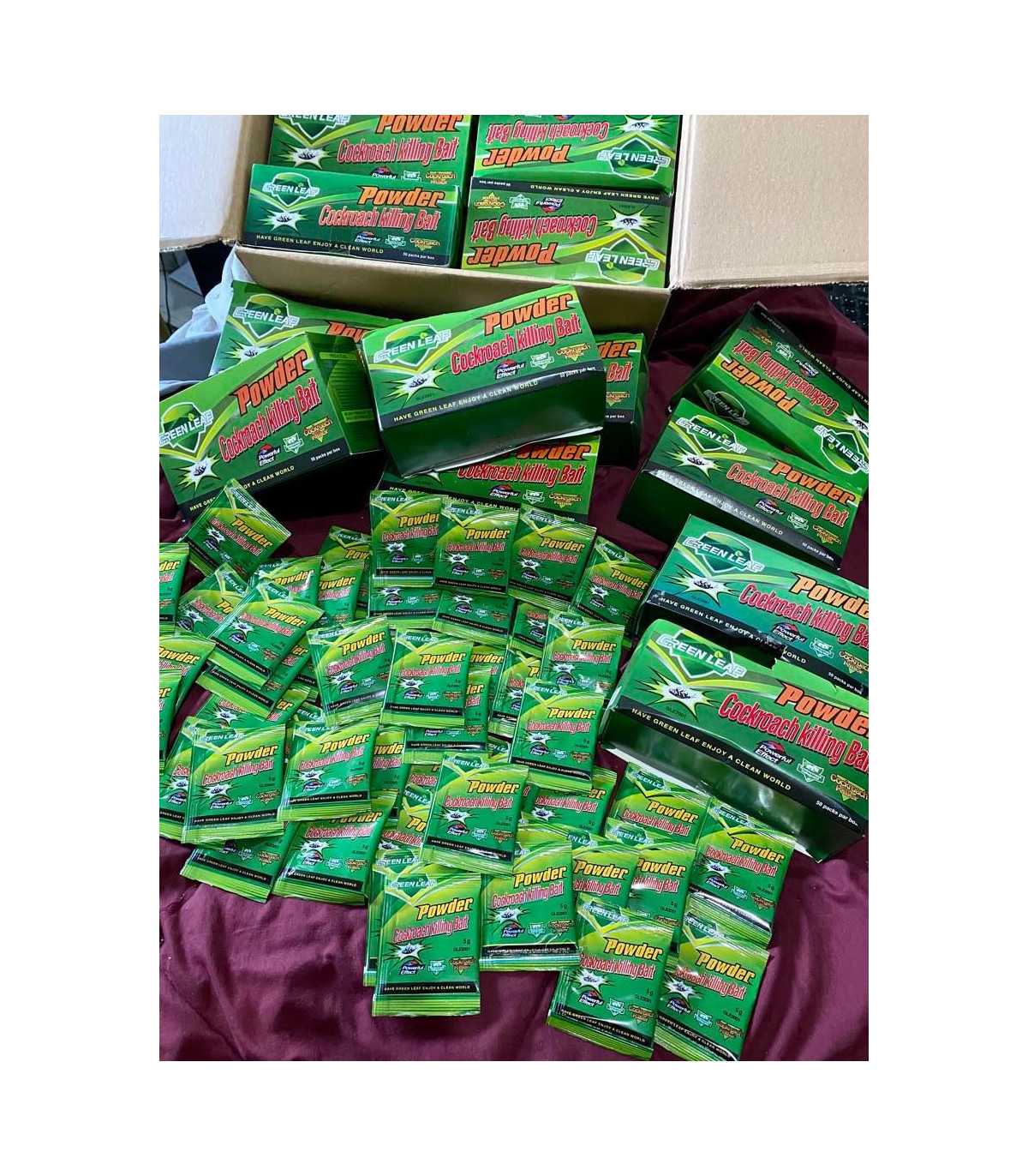 Anti cockroach product Insecticide Powerful anti cockroach powder Green leaf -