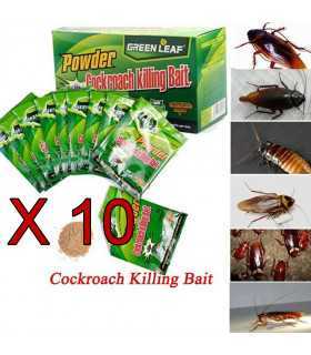 Anti rampants poudre 10 pcs, insecticide, vert, emballage, usage domestique