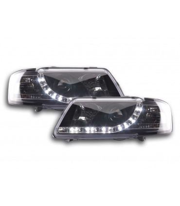 Fari - Luce diurna LED DRL look fari Audi A3 tipo 8L 96-00 nero...
