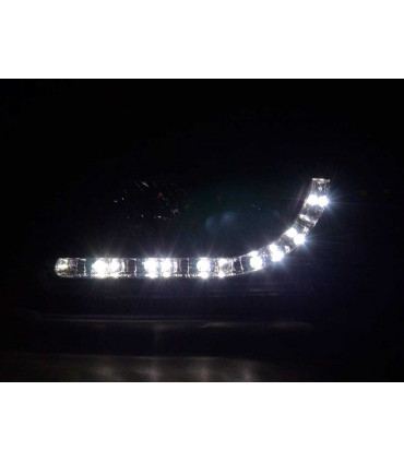 Fari - Luce diurna LED DRL look fari Audi A3 tipo 8L 96-00 nero...