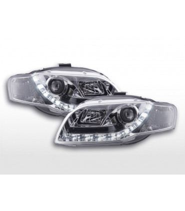 Fari - Luce diurna Luci di marcia diurna a LED Audi A4 tipo 8E 04-08 cromate...