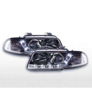 Fari - Luce diurna LED DRL look fari Audi A4 tipo B5 95-99 cromato...