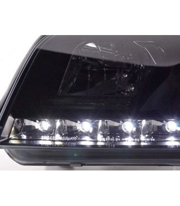 Fari - Luce diurna LED DRL look fari Audi A6 tipo 4B 01-04 nero...