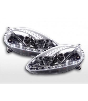 Fari - Daylight LED DRL look Fiat Grande Punto tipo 199 08- cromo…
