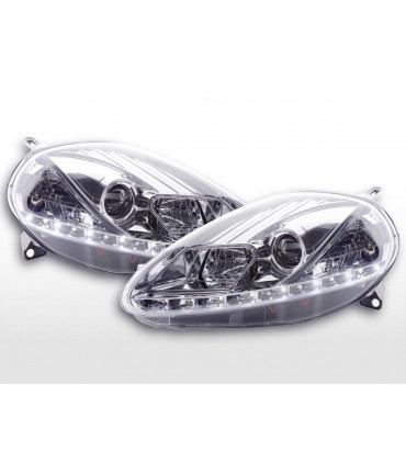 Phares - Phare Daylight LED DRL look Fiat Grande Punto type 199 08- chromé…