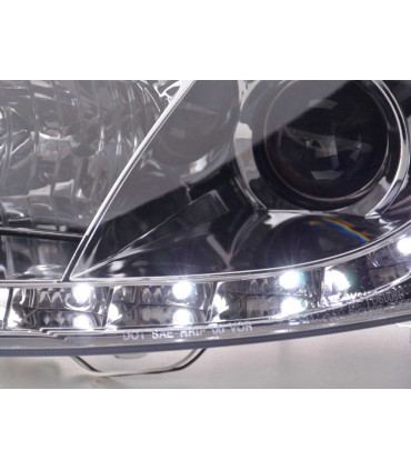 Fari - Daylight LED faro DRL look Ford Focus 3/4/5 porte. 01-04 cromato…