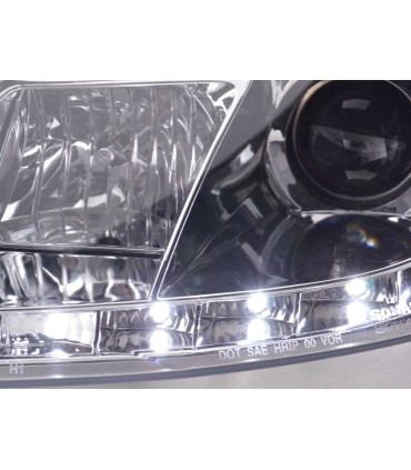 Fari - Daylight LED faro DRL look Ford Focus 3/4/5 porte. 98-01 cromato…