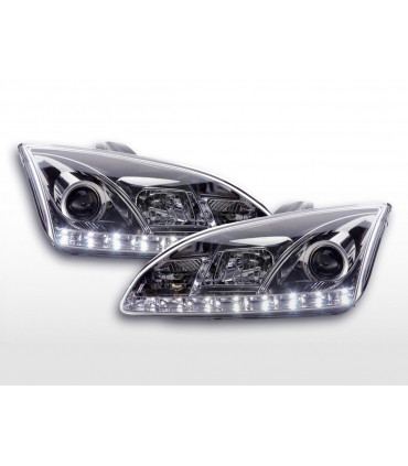 Fari - Daylight LED faro DRL look Ford Focus 4/5 porte. 05-08 cromato…