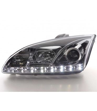 Phares - Phare Daylight à LED DRL look Ford Focus 4/5 portes. 05-08 chromé…