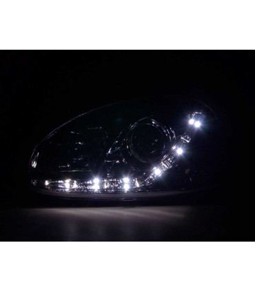 Fari - Luce diurna LED DRL look fari Opel Corsa B 94-00 cromati...