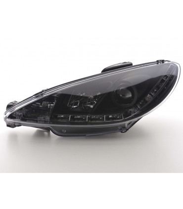Fari - Luce diurna LED Luce diurna Luci diurne Peugeot 206 Tipo S16 98- Nero...