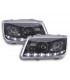 Fari - Luce diurna LED DRL faro VW Bora tipo 1J 99-04 nero...