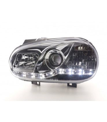 Fari - Luce diurna LED DRL look VW Golf 4 tipo 1J 98-03 cromato...
