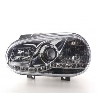 Fari - Luce diurna LED DRL look VW Golf 4 tipo 1J 98-03 cromato...