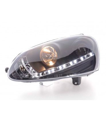 Fari - Luce diurna LED DRL faro VW Golf 5 tipo 1K 03-08 nero...