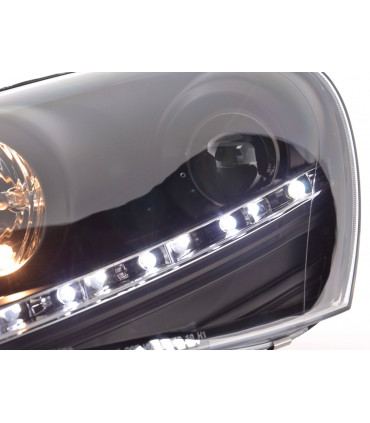 Fari - Luce diurna LED DRL faro VW Golf 5 tipo 1K 03-08 nero...