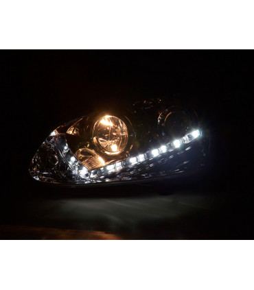 Fari - Luce diurna LED Luce diurna Luci diurne VW Golf 5 Tipo 1K 03-08 Cromo...