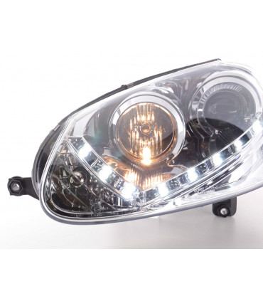 Fari - Luce diurna LED Luce diurna Luci diurne VW Golf 5 Tipo 1K 03-08 Cromo...