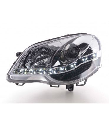 Fari - Luce diurna LED DRL look VW Polo tipo 9N3 05-09 cromato...