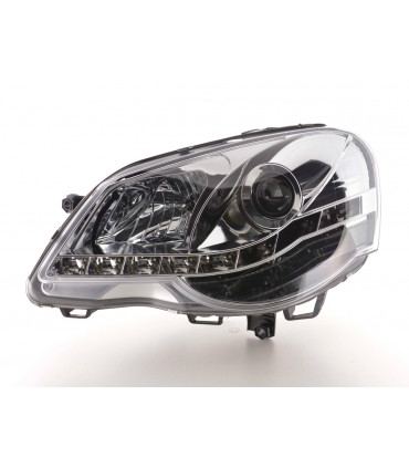 Fari - Luce diurna LED DRL look VW Polo tipo 9N3 05-09 cromato...