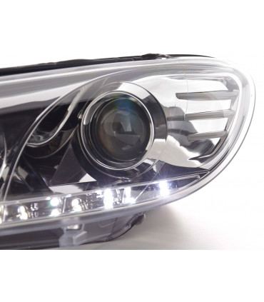 Fari - Faro a LED DRL look VW Scirocco 3 Tipo 13 08-14 cromato...