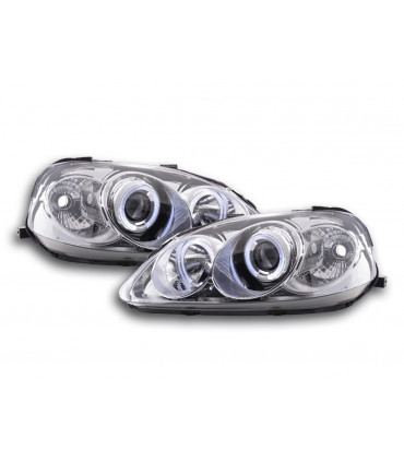 Fari - Set fari Honda Civic Coupé / Civic 2/3/4 porte. 99-00 cromato...