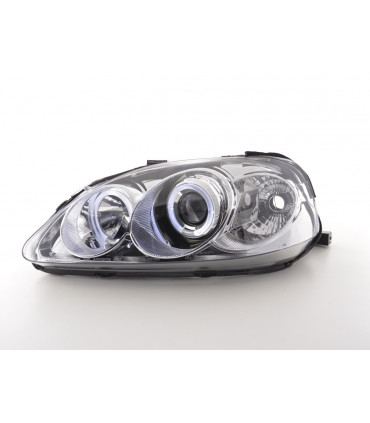 Fari - Set fari Honda Civic Coupé / Civic 2/3/4 porte. 99-00 cromato...