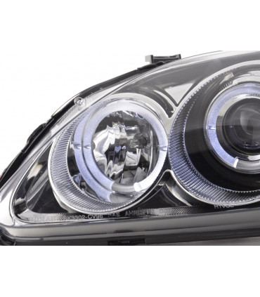 Fari - Set fari Honda Civic Coupé / Civic 2/3/4 porte. 99-00 cromato...