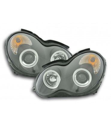 Fari - Set di fari anteriori Mercedes Classe C tipo W203 00-07 nero…