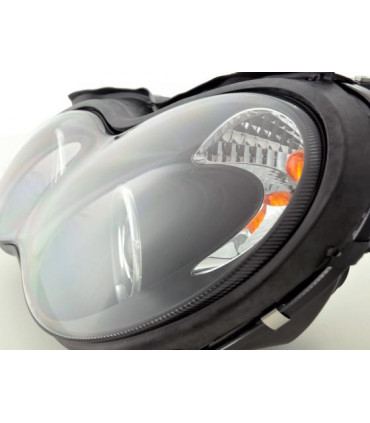 Phares - Jeu de phares Mercedes Classe C type W203 00-07 noir pour conduite à