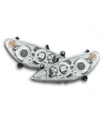 Fari anteriori - Peugeot 307 01-06 faro anteriore cromato...