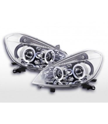 Fari - Renault Clio tipo R 05- faro anteriore cromato per guida a destra…