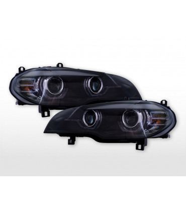 Phares - Kit de phares LED avec feux diurnes à LED et puce AFS BMW X5 E70 année