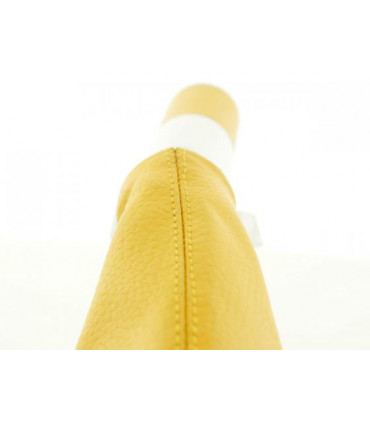 Altri - Maniglia del freno a mano design giallo in pelle leva del freno a mano gialla