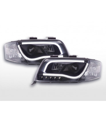 Fari - Luce diurna LED DRL look fari Audi A6 tipo 4B 01-04 nero...