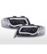 Fari - Luce diurna LED DRL look fari Audi A6 tipo 4B 01-04 nero...