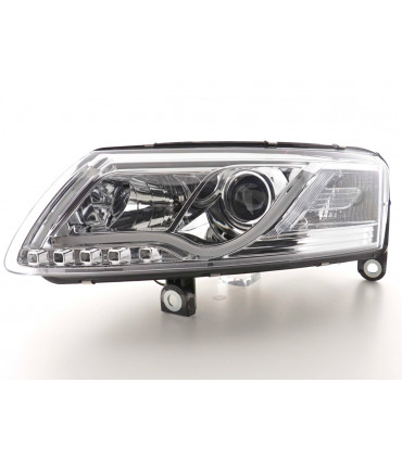 Fari - Luce diurna LED DRL look fari Audi A6 tipo 4F 04-08 cromato...