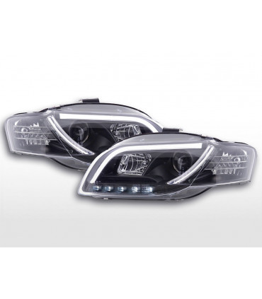 Fari - Fari diurni a LED Luci diurne a LED Audi A4 B7 8E 04-08 Nero...