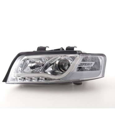 Fari - LED Daylight DRL look Audi A4 tipo 8E 01-04 cromato per