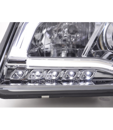 Fari - LED Daylight DRL look Audi A6 tipo 4B 01-04 cromato per