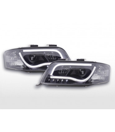 Fari - Luce diurna LED DRL look fari Audi A6 tipo 4B 01-04 nero per la guida