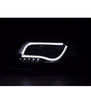 Fari - Luce diurna LED DRL look fari Audi A6 tipo 4B 01-04 nero per la guida