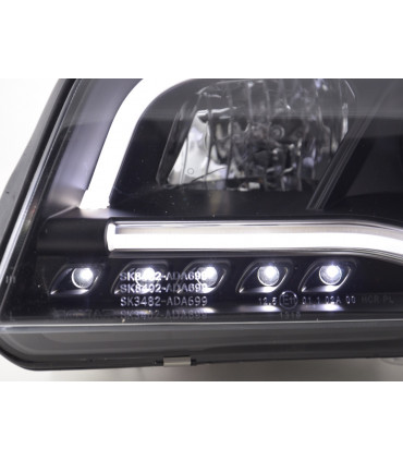 Fari - Luce diurna LED DRL look fari Audi A6 tipo 4B 01-04 nero per la guida