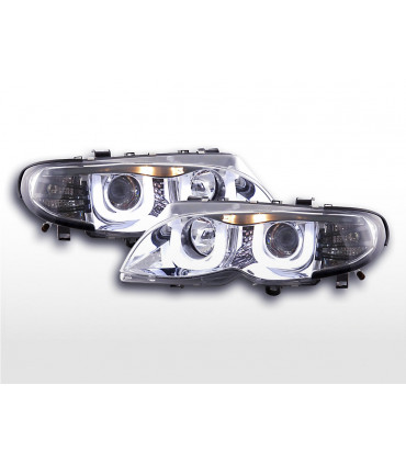 Fari - Fari Angel Eyes BMW 3er E46 Limousine / Touring 02-05 cromati…