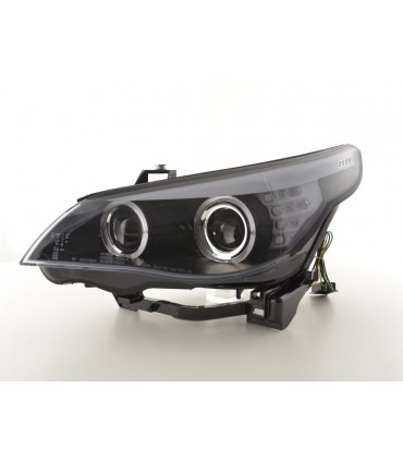 Fari - Fari Xenon Angel Eyes LED BMW Serie 5 E60 / E61 03-04 nero per
