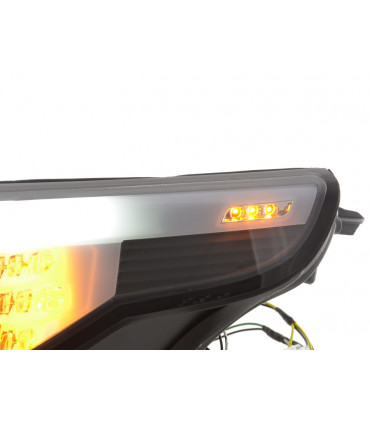 Fari - Fari Xenon Angel Eyes LED BMW 5er E60 / E61 05-08 neri per la guida
