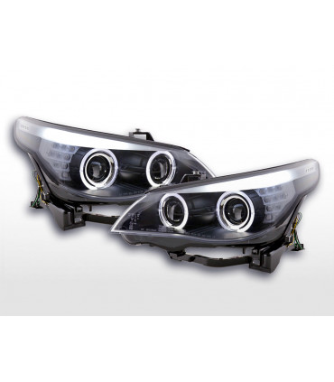 Fari - Fari Xenon angel eye CCFL BMW 5er E60 / E61 03-04 nero per