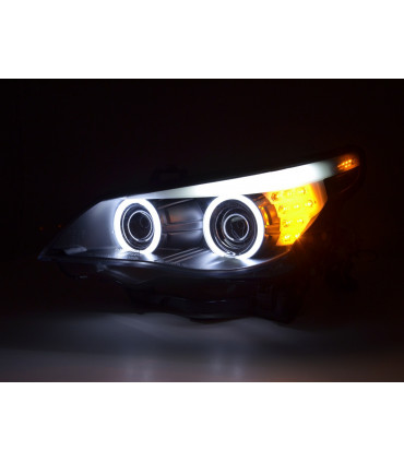 Fari - Fari Xenon angel eye CCFL BMW 5er E60 / E61 03-04 nero per
