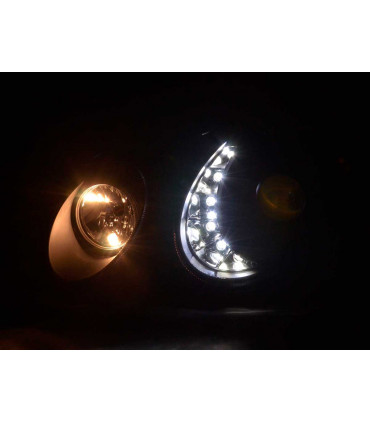 Phares - Phare Daylight LED DRL look Mercedes Classe E 211 02-06 noir…