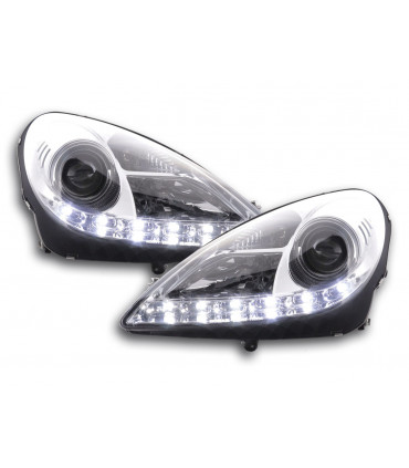 Fari - Daylight LED DRL look Mercedes SLK 171 04-11 cromo…